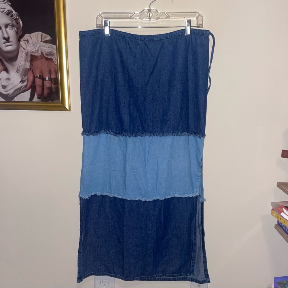Two Tone Maxi Skirt